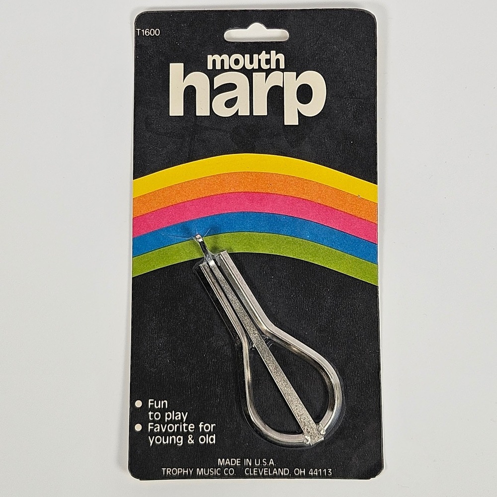Vintage Trophy Music Co Mouth Harp T1600 Made in USA Jaw Harp Folk Instrument